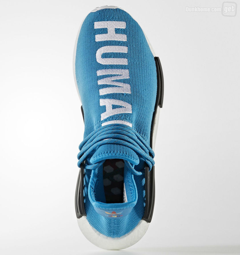 PharrellXadidasNMDHumanRace蓝色近赏