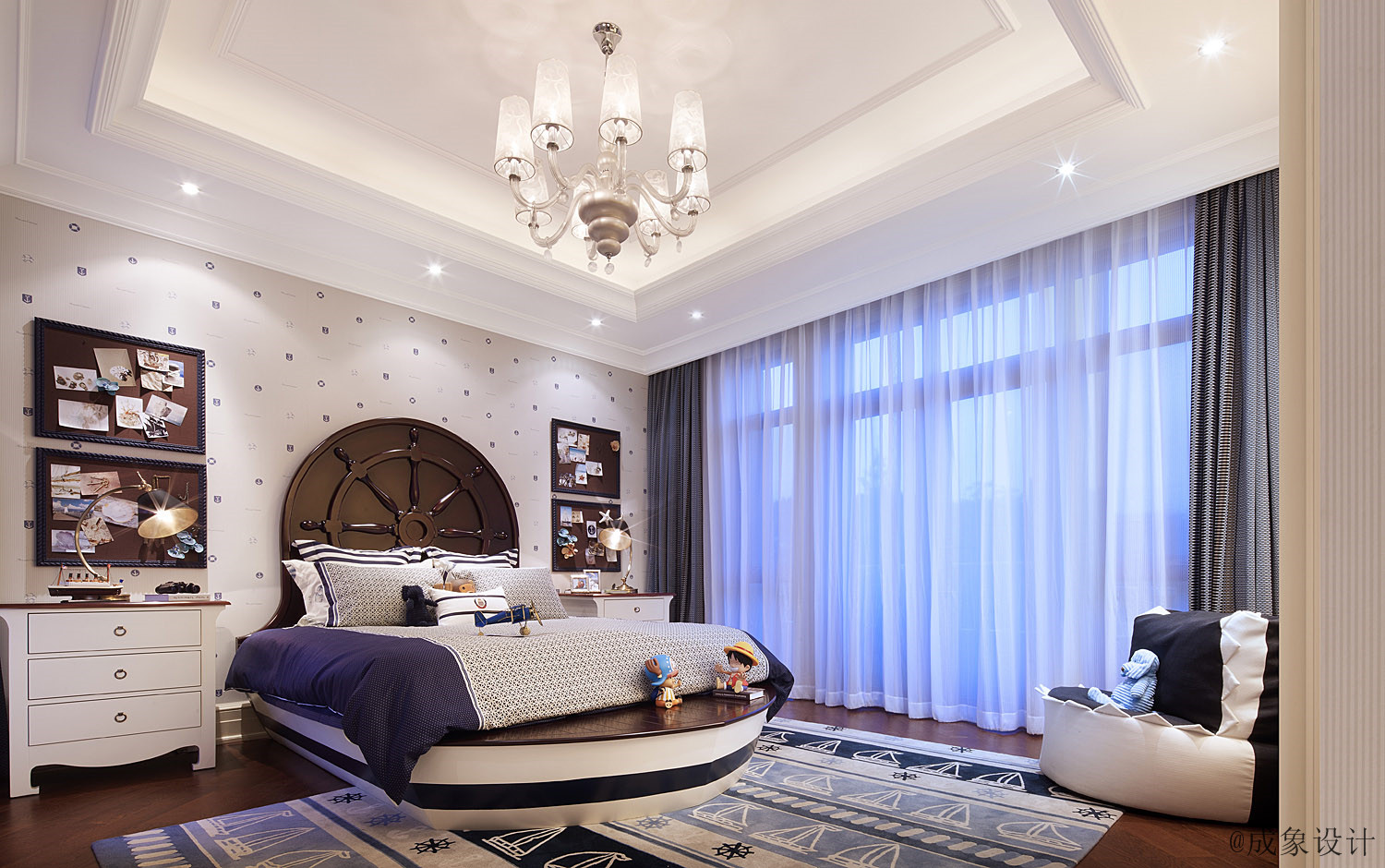 法式庄园独栋别墅装修设计效果图,高大上的欧式风格别墅设计