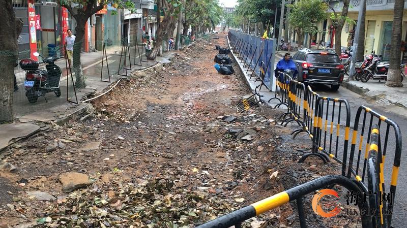 海口秀英区双拥路施工为何总延迟？