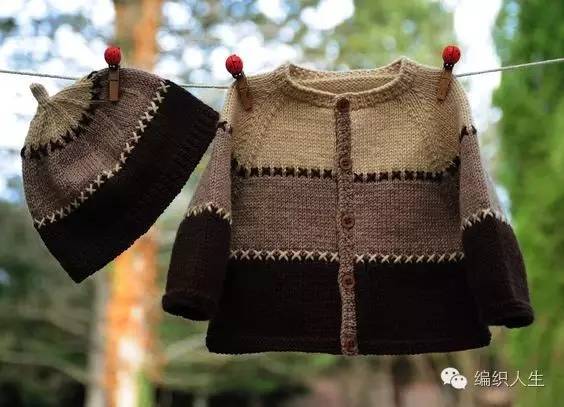 黑白条纹毛衣怎么编织,零线多色拼接毛衣图案