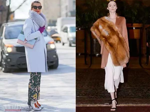 这天不冷不热，适合撩条毛披肩上！