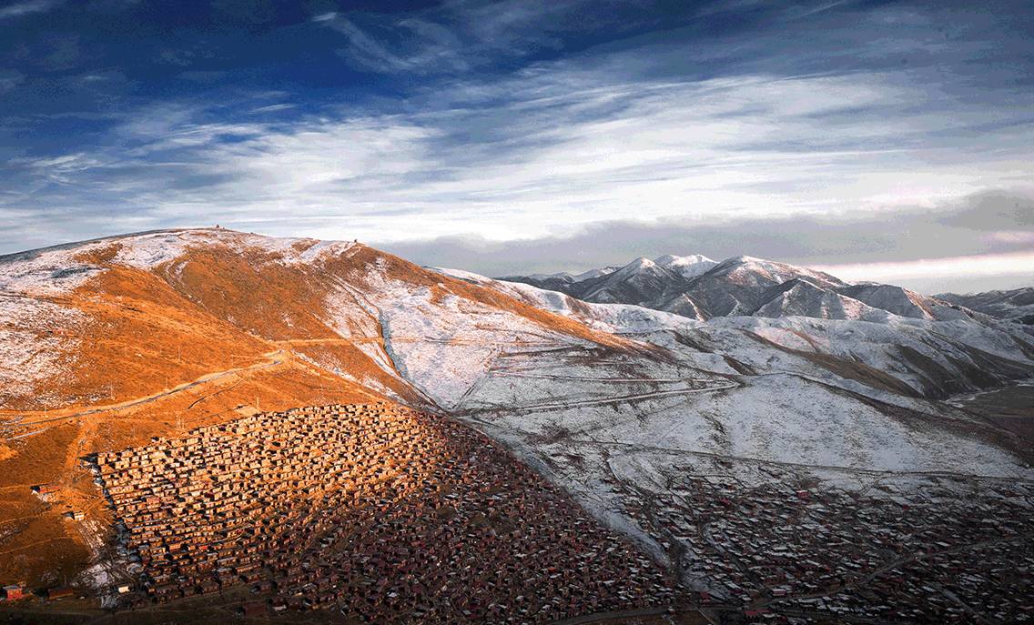 色达冬天摄影,色达冬季