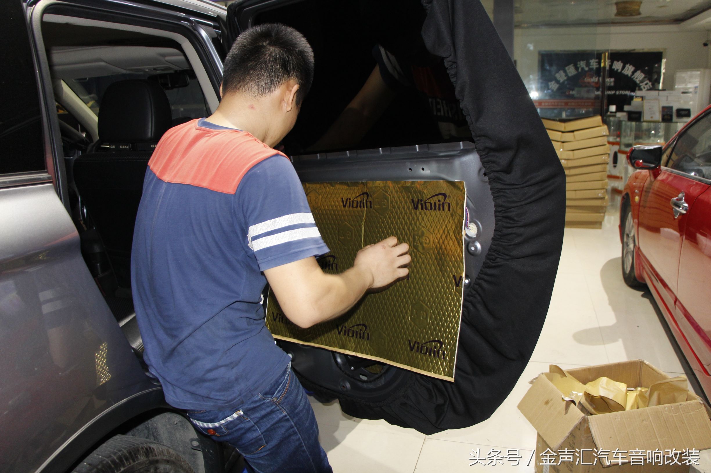 三菱欧蓝德音响拆车件升级,欧蓝德音响拆车件