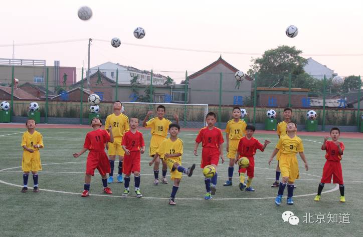 西班牙足球外教,每人一个足球