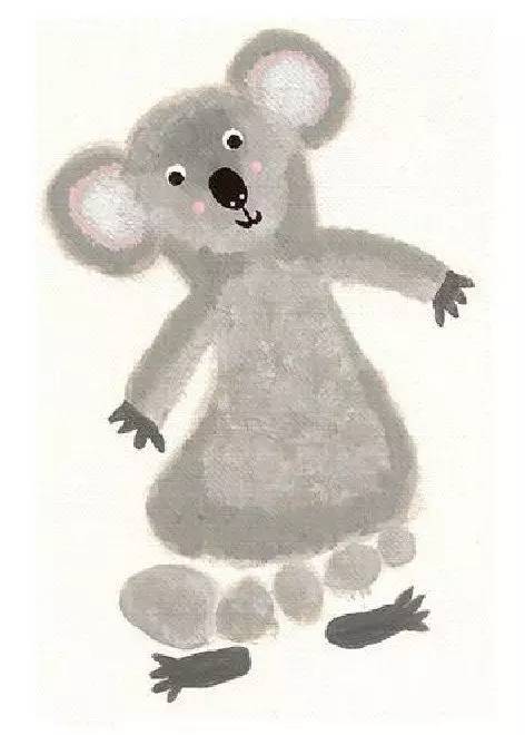 幼儿动物涂鸦画,儿童手工贴纸画动物