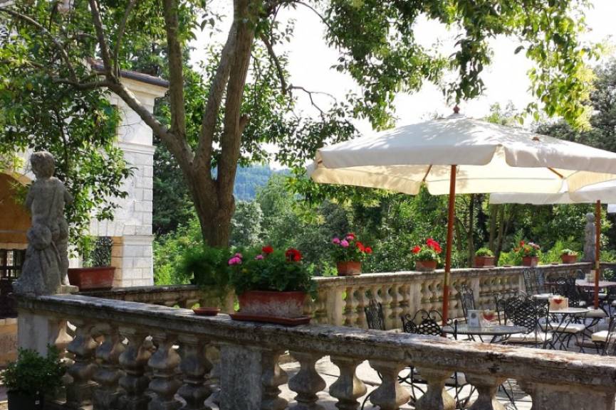 维琴察圆厅别墅立面图手绘,维琴察华人民宿