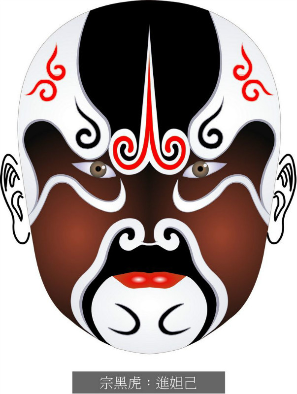 国粹脸谱重组画,国粹创意经典脸谱