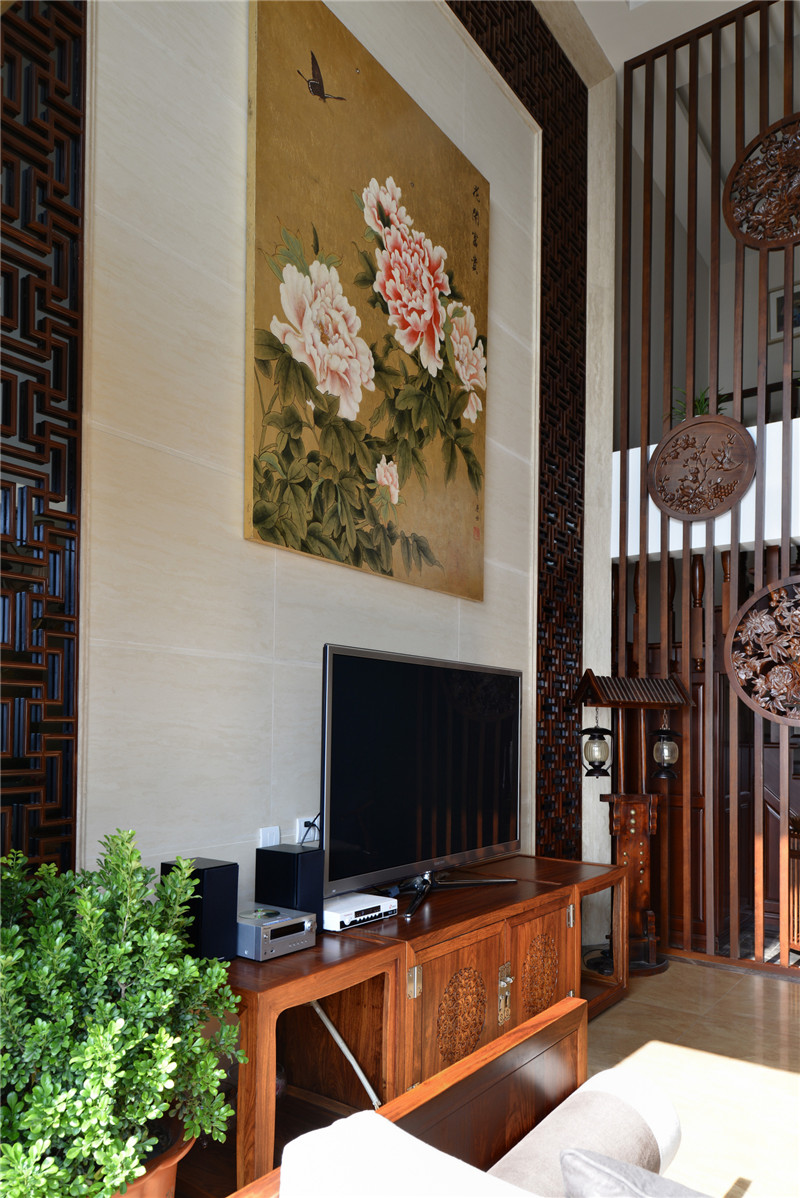 法式别墅红木装修,新中式装修红木家具别墅