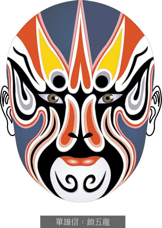 国粹脸谱重组画,国粹创意经典脸谱