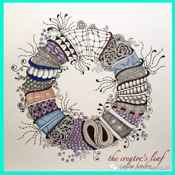 自己画圣诞卡片,圣诞节手工缠绕画