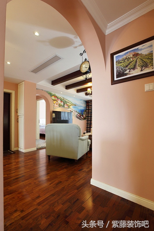 紫藤装饰_美式客厅装修效果图