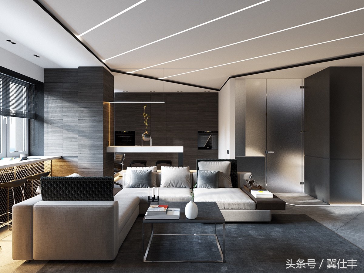 卧室悬浮床无主灯效果图,床可以折叠放到墙上吗