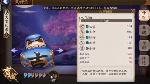 阴阳师大吉达摩几级吃才赚大吉达摩合适吃法