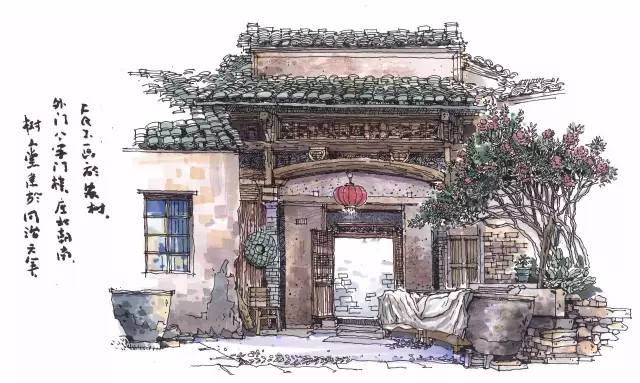 迷人的山水绘画,徽州特色烟雨江南画