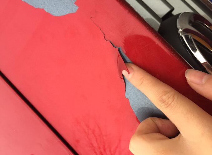 马自达cx-4尾门掉漆,马自达cx-4珠光白漆