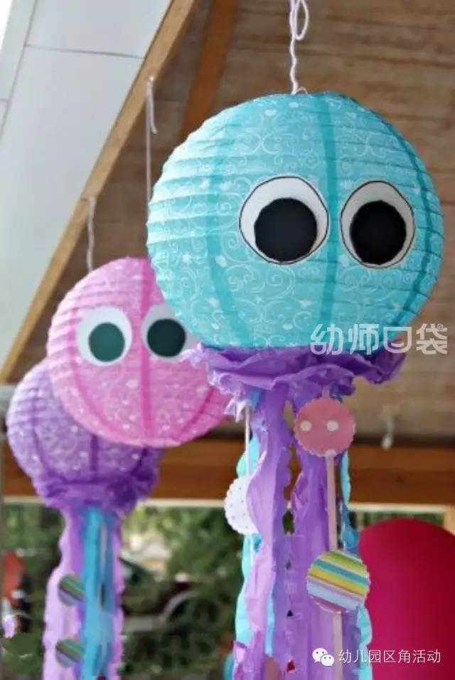 灯笼装饰幼儿园简单漂亮,幼儿园新年手工吊饰环创走廊灯笼