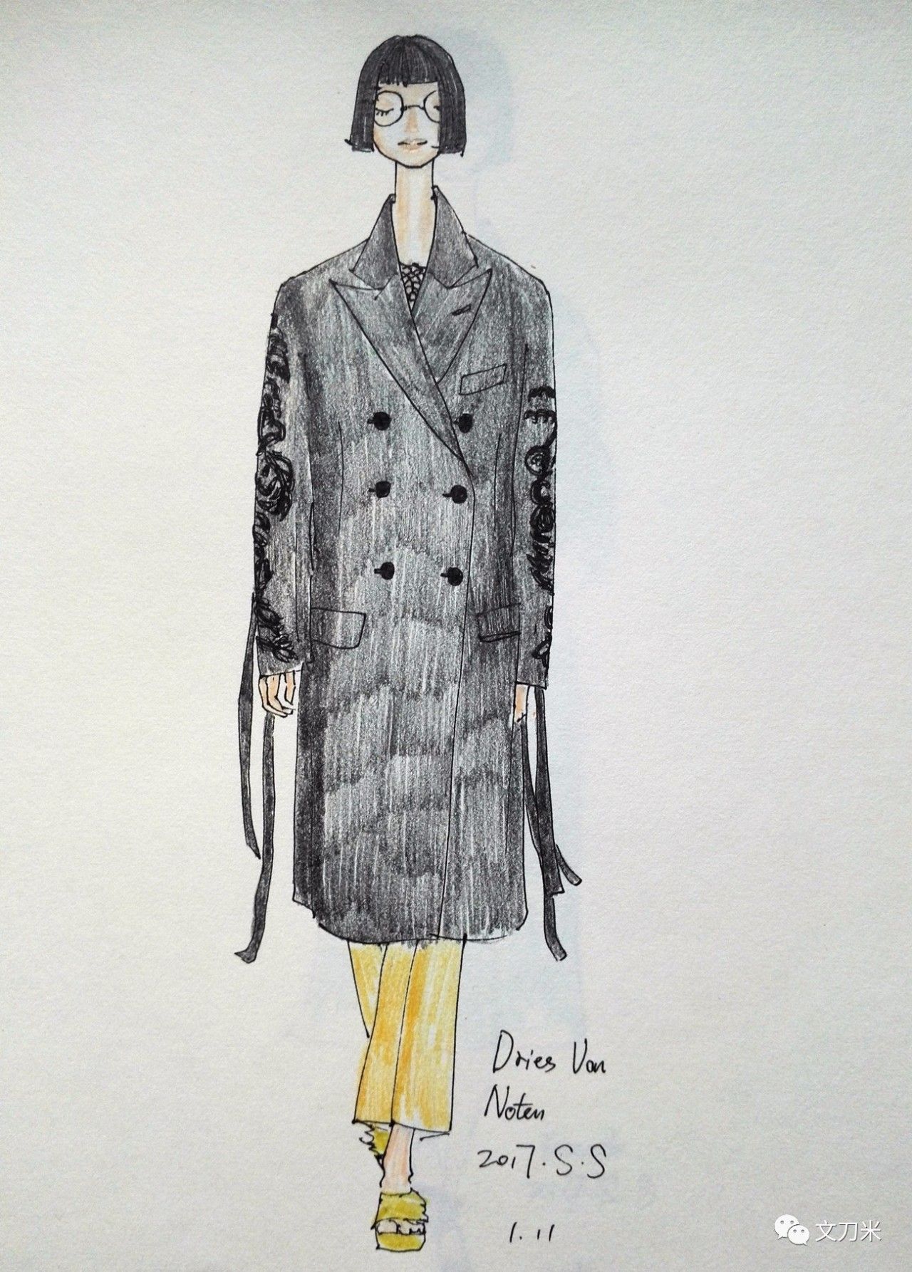 画画怎样穿衣服,风衣穿搭绘画教程