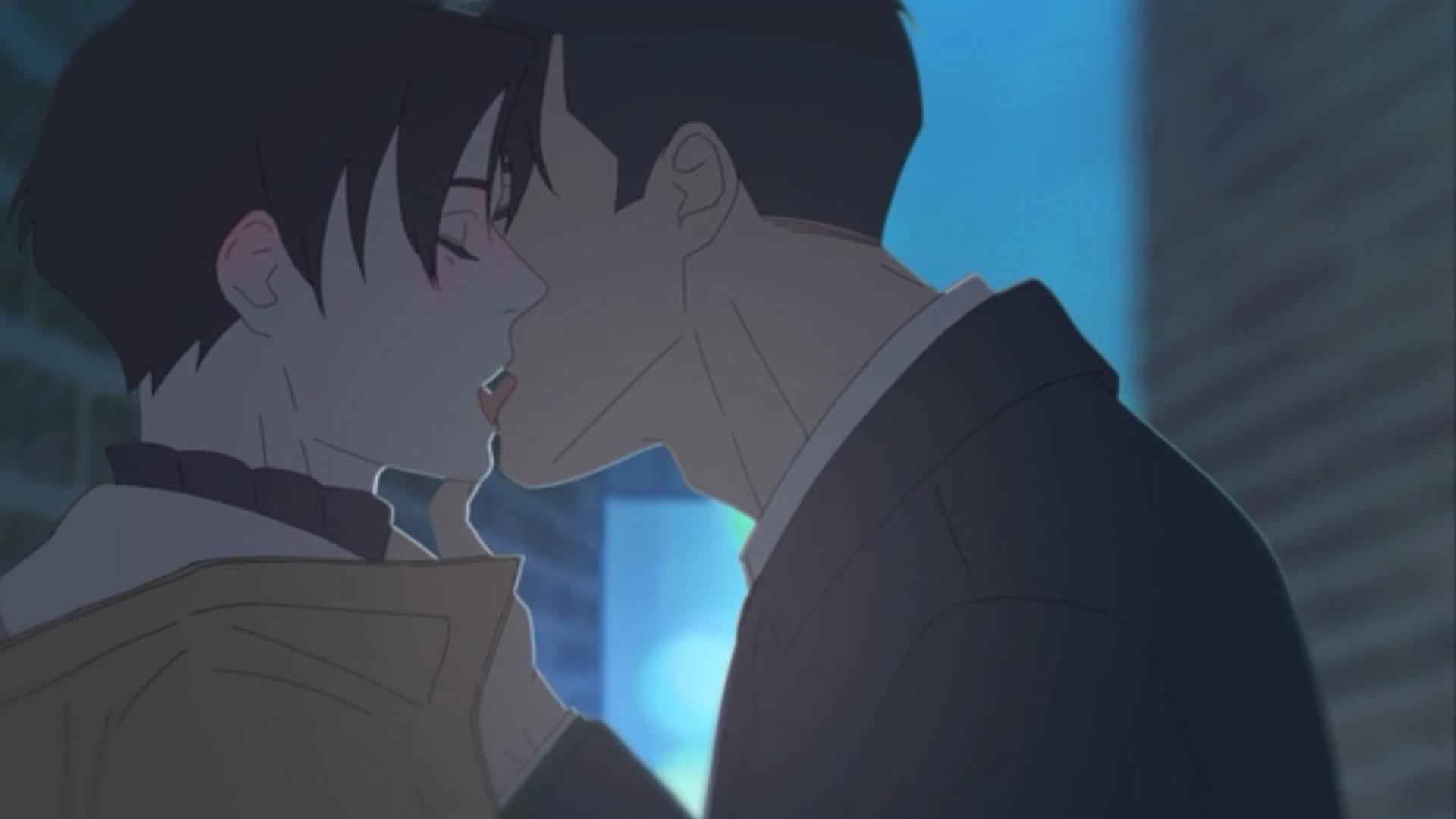 韩国短篇同志动漫《呼吸过度》图解第一集：同学会上的相遇