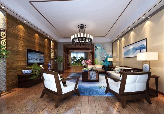 西安190平米轻奢风装修,新中式190装修实景效果图