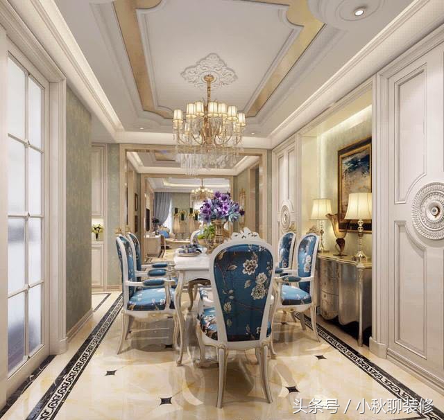 西安首创漫香郡装修效果图,100平米三室两厅复古装修