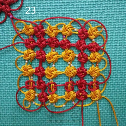 幻彩绳结编织,手绳编织平结双色