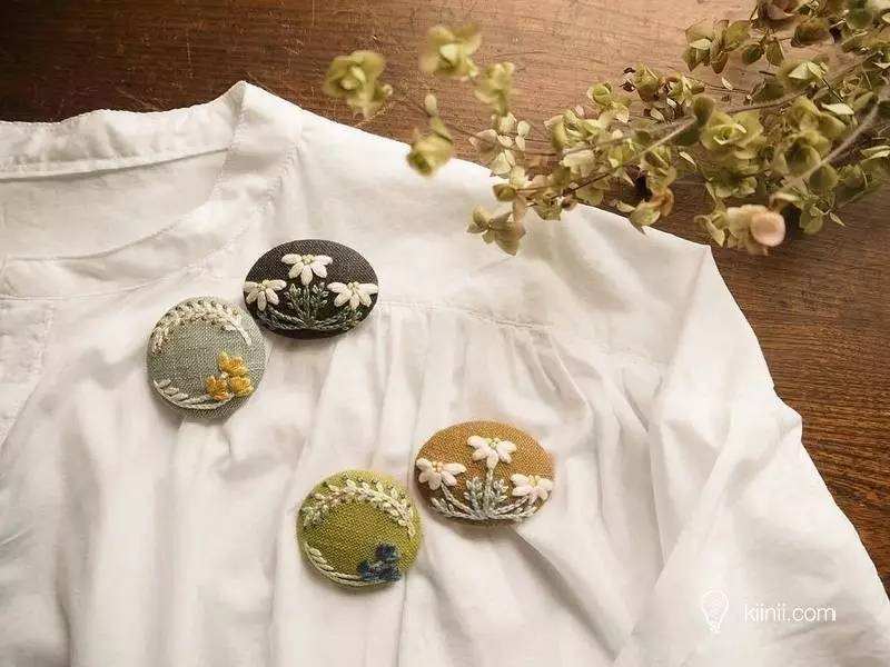 日本刺绣艺术家AliceMakabe的清新刺绣小品