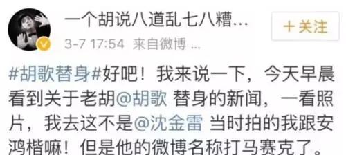 胡歌拍繁花为什么用替身,胡歌替身事件