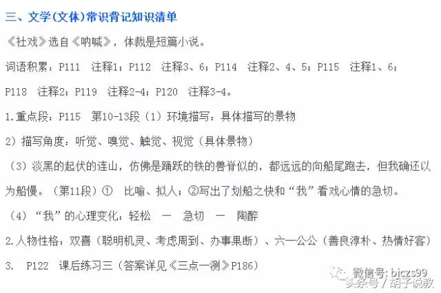 五四制七年级下册语文各课知识点,人教版语文七年级下册知识点总结