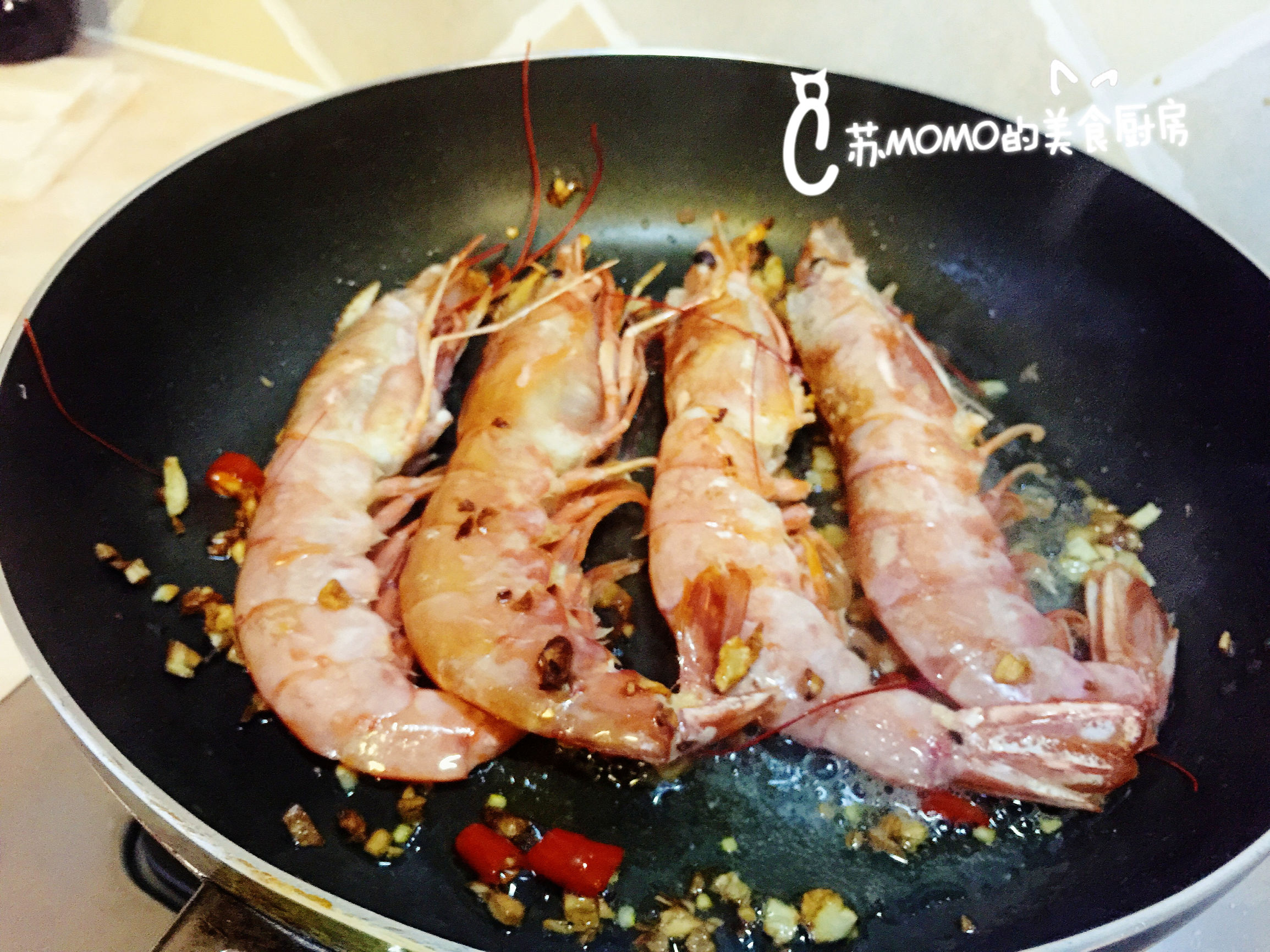 阿根廷去头红虾番茄味,芝士焗阿根廷红虾