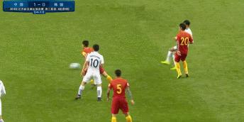 王永珀助攻于大宝,中国1:0伊拉克于大宝进球视频