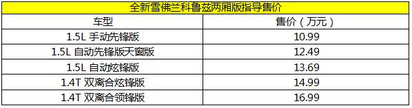 全新科鲁兹三缸,新款科鲁兹两厢版图片