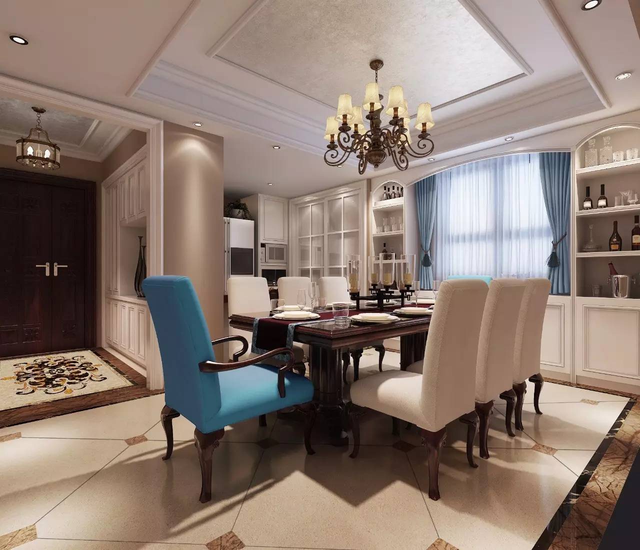 餐桌可以对着入户门吗,入户门对着餐桌如何装修