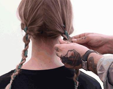 超美丝带编发教程让你仙仙哒,仙气十足的丝带编发