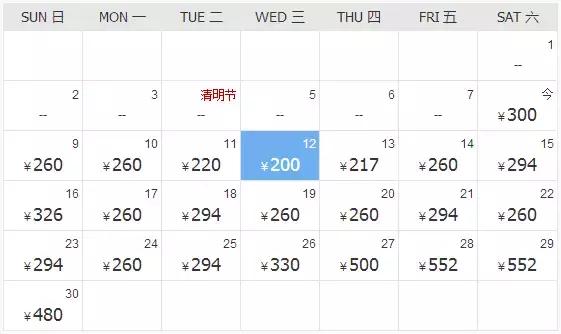 四月白菜价机票全在这了！从长春出发，最低只要129元！