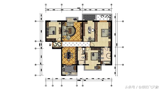 沈阳103平米小户型装修,沈阳103平方三室一厅卫装修效果图