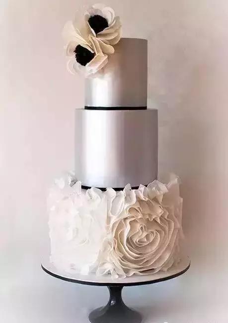 国外大型翻糖蛋糕图片,粉色婚礼翻糖蛋糕图片大全