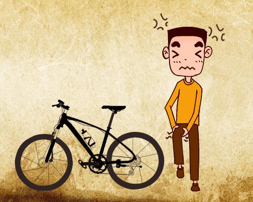 骑车摔倒膝盖内侧疼是怎么回事,骑车膝盖疼怎么调整座位