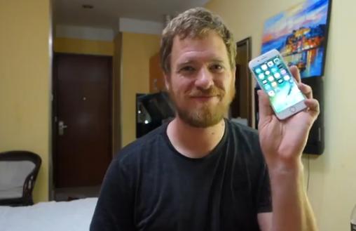 华强北的iphone6,一老外在华强北购买三星手机配件