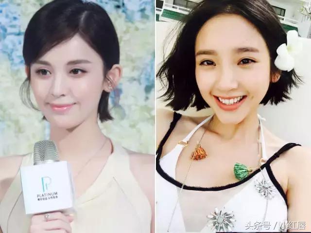 夏季周冬雨同款发型,女明星周冬雨短发发型