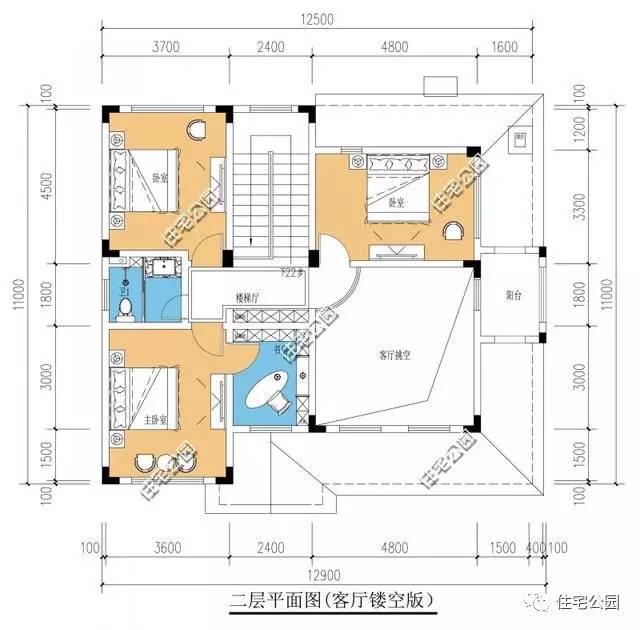 12x11米7字型最实用农村二层别墅,12乘11米二层楼房设计图