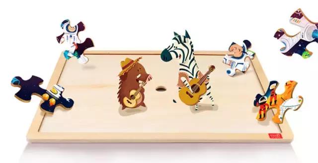 3-6岁木质儿童拼图早教智力开发,toi益智早教拼图