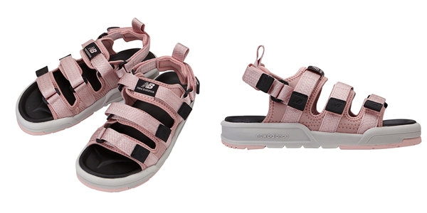 nb玫红色凉鞋,nb三文鱼色鞋