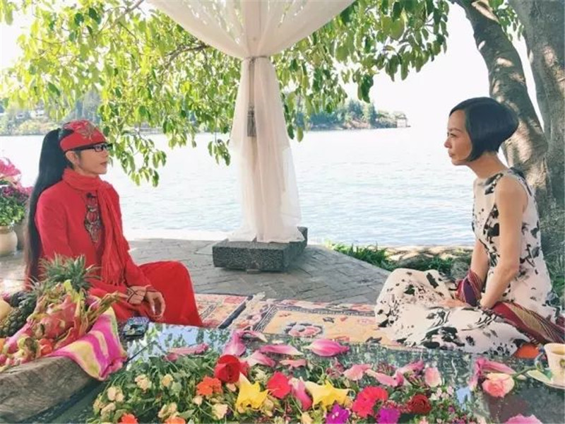 鲁豫和杨丽萍照片,美哭了新疆舞蹈