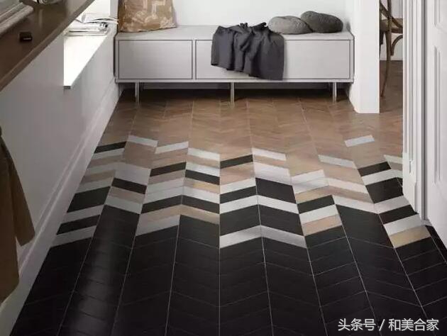 木地板和瓷砖双拼接,实木地板瓷砖混合拼