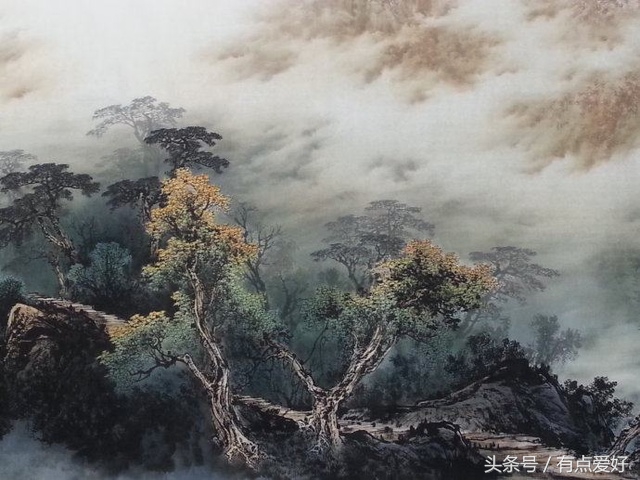 曾刚山水画山石染色方法,曾刚画山石的笔是什么毛笔