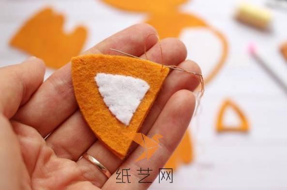 不织布小狐狸玩偶,不织布玩偶狐狸教程