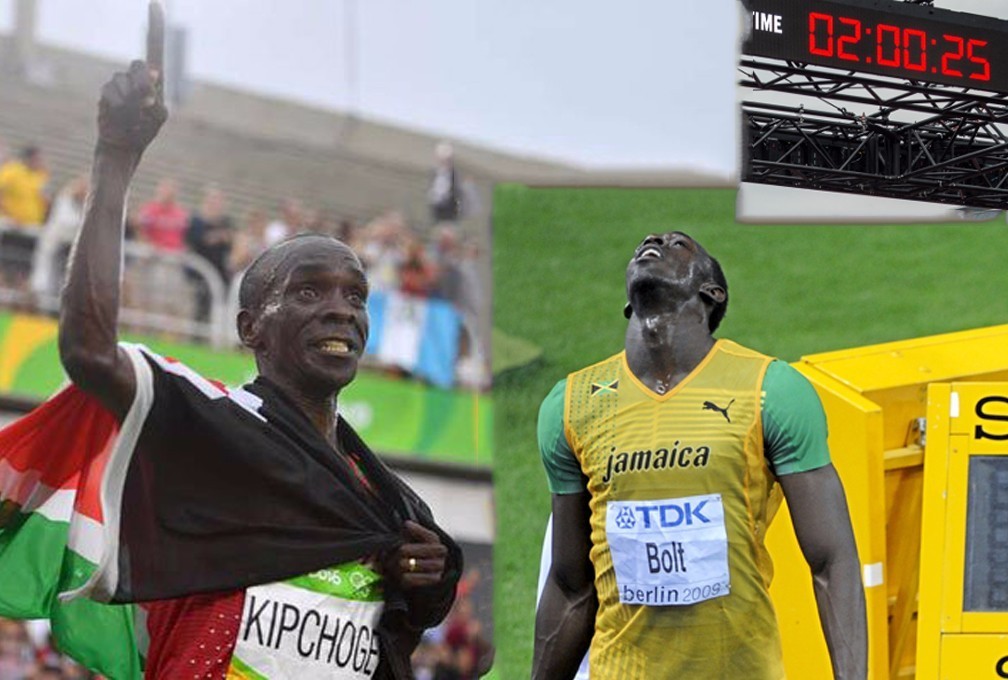 这俩人是当今地球上马拉松和百米最强选手！