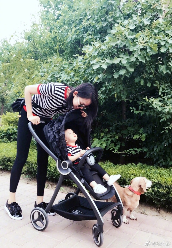 张梓琳微博晒幸福长腿公主受欢迎,张梓琳又美又气质