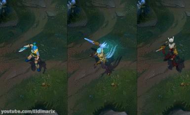 LOL锐雯三大皮肤评测,天使之刃QA竟是最强