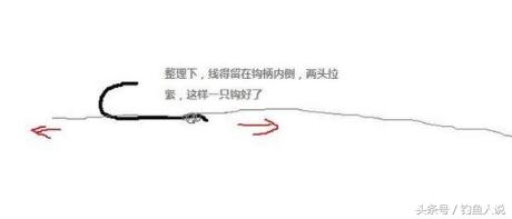 钓鱼双钩的正确绑方法,教你用线绑钓鱼双钩